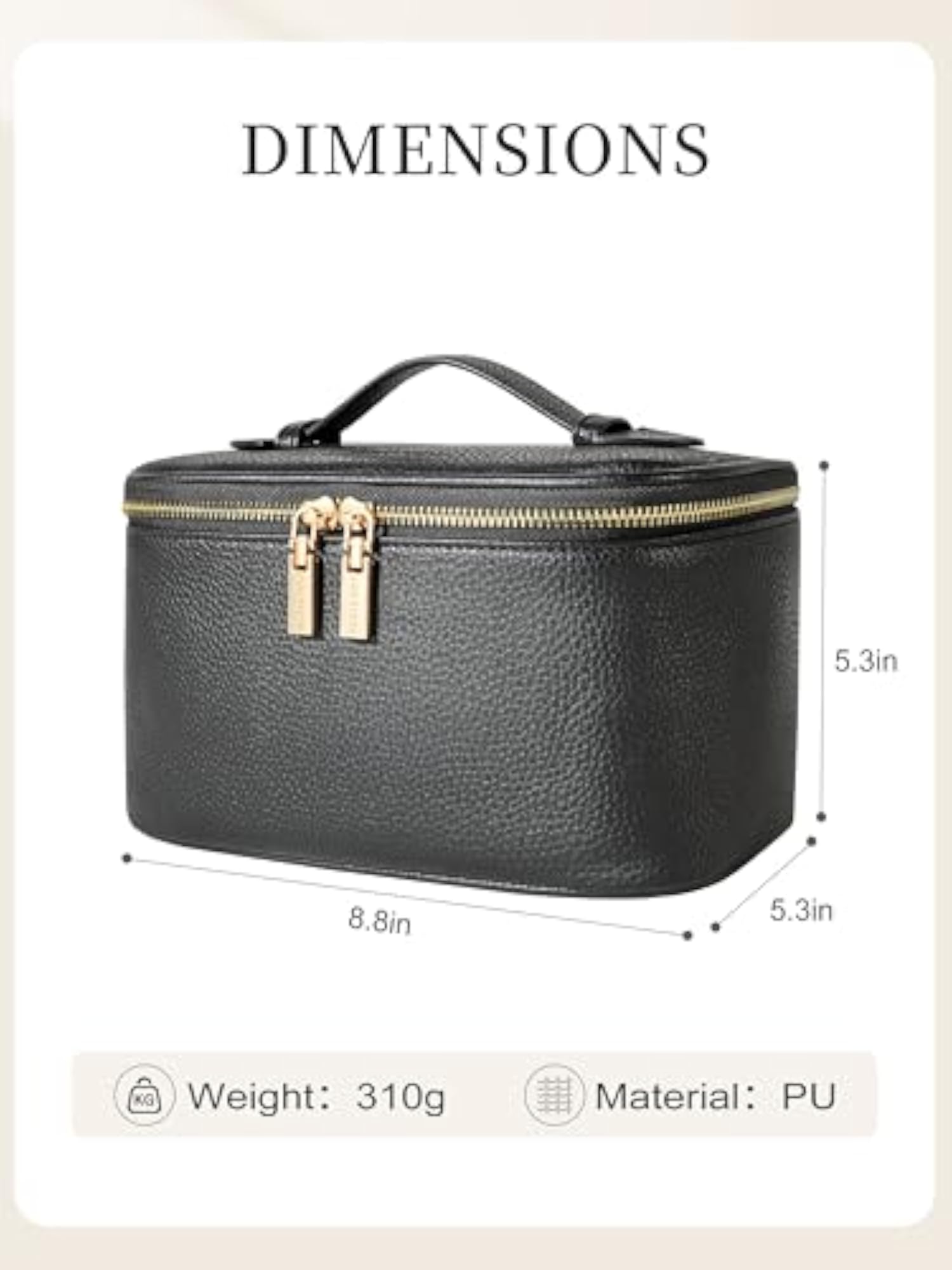 ROWNYEON Portable Makeup Bag, Travel Toiletry Organizer